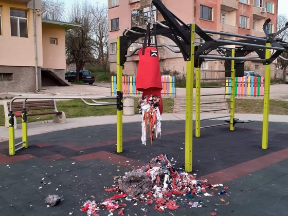 Вандали унищожиха боксовата круша